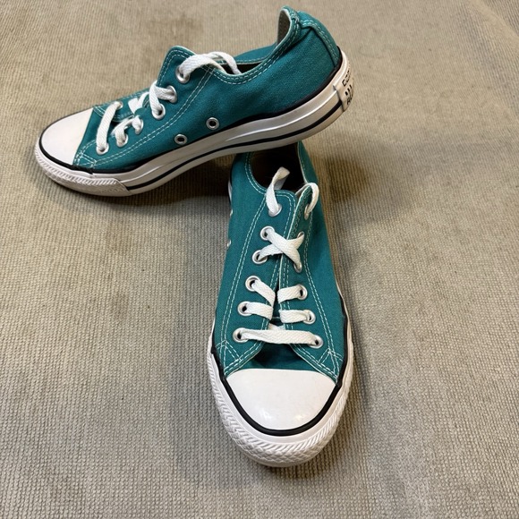 Converse Chuck Taylor All Star Canvas Low Top Sneakers Teal W-7 M-5 - Picture 4 of 8
